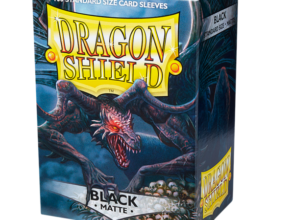 Dragon Shield: Matte Classic Black Standard Size 100 ct Card Sleeves