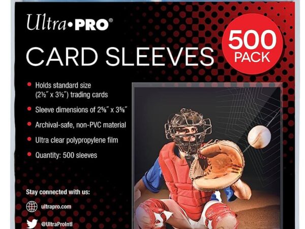 Ultra PRO: 2-1/2″ x 3-1/2″ Soft Card Sleeves - 500 Pack