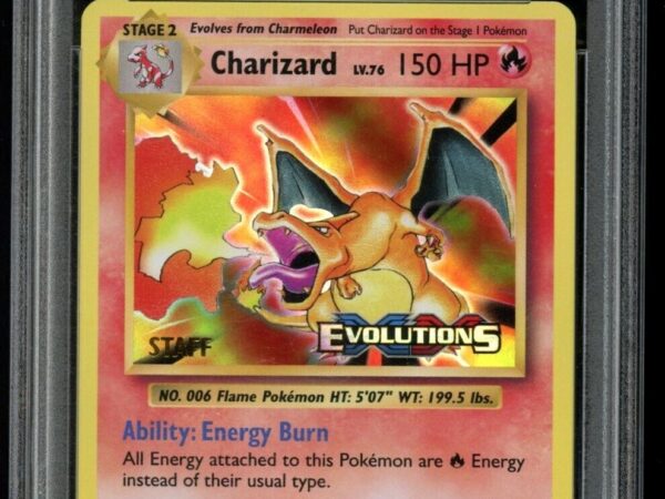 PSA 9 Charizard 11/108 Prerelease STAFF - XY Evolutions - MINT