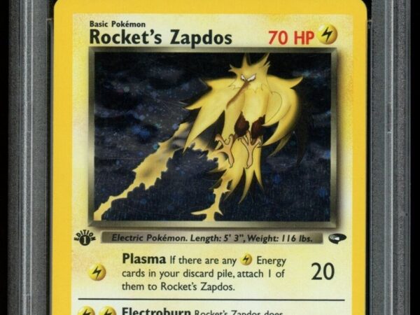 PSA 7 Rocket's Zapdos 15/132 1st Edition - Gym Challenge