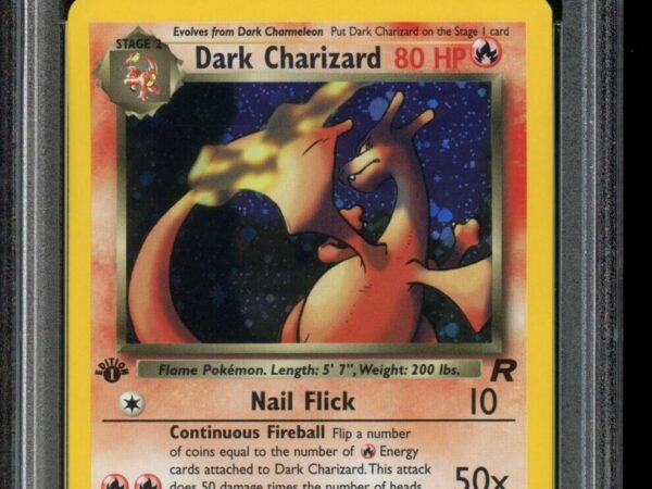 PSA 9 Dark Charizard 4/82 1st Edition Holo - Team Rocket