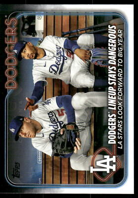2024 Topps #401 Dodgers Lineup Stays Dangerous (Freddie Freeman / Mookie Betts)
