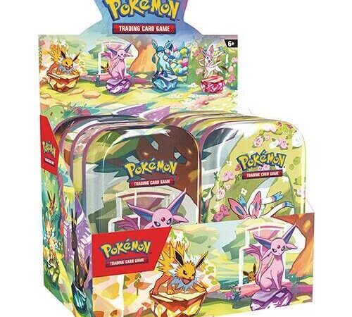 Prismatic Evolutions Mini Tin Display